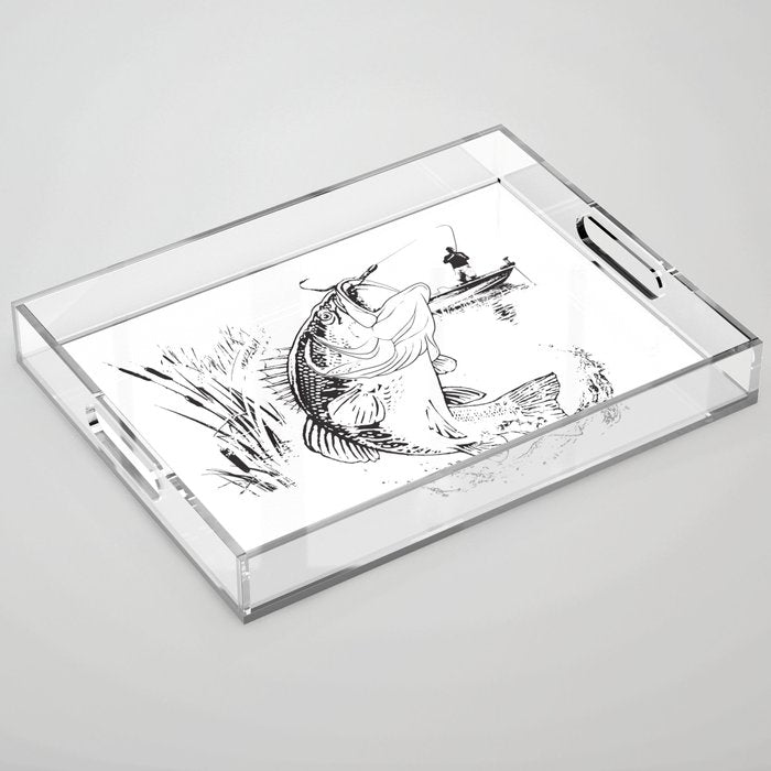 Bass Fishing Acrylic Tray Gallery Image 1