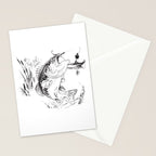 Bass Fishing Stationery Card Gallery Image 2