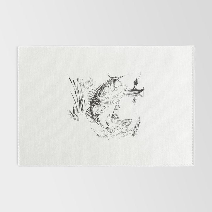 Bass Fishing Rug Gallery Image 2