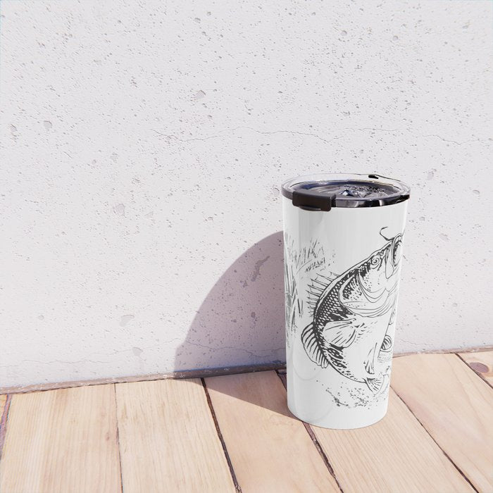 Bass Fishing Travel Mug Gallery Image 4