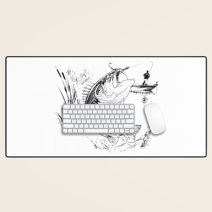 Bass Fishing Desk Mat Gallery Image 1