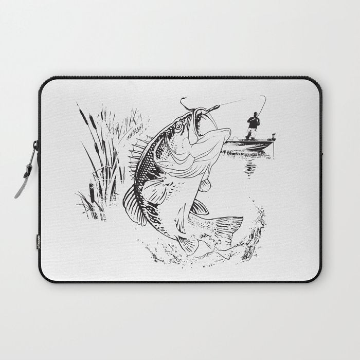 Bass Fishing Laptop Sleeve Gallery Image 1