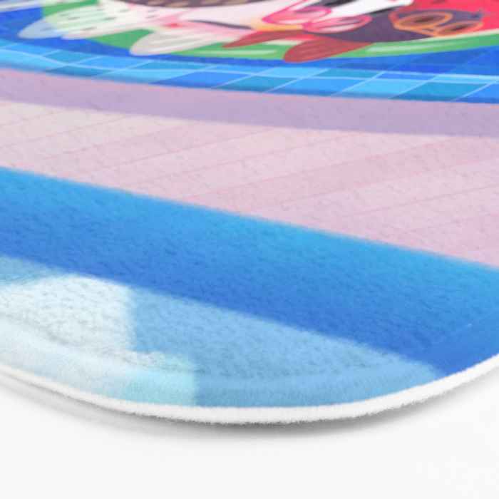 Cory cats in the swimming pool Bath Mat Gallery Image 3