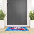 Cory cats in the swimming pool Welcome Mat Gallery Image 3