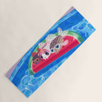 Cory cats in the swimming pool Yoga Mat Gallery Image 1