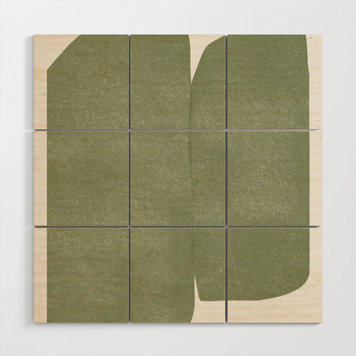 Green Object No.1 Wood Wall Art Gallery Image 1