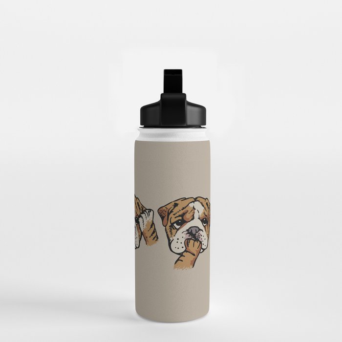 No Evil English Bulldog Water Bottle Gallery Image 2