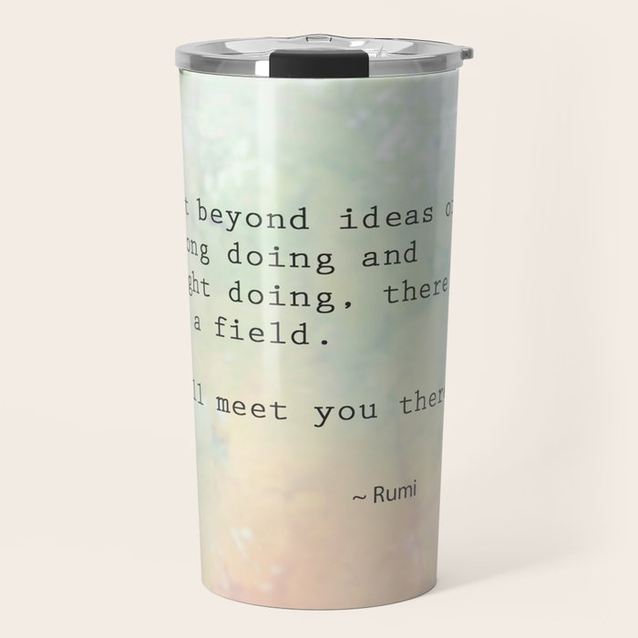 Meeting - rumi quote watercolor abstract art Travel Mug Gallery Image 1