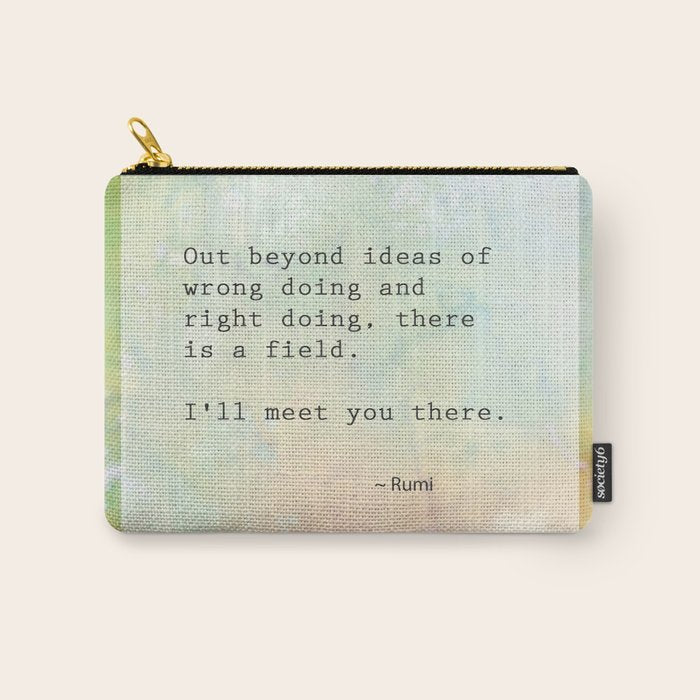 Meeting - rumi quote watercolor abstract art Carry All Pouch Gallery Image 1