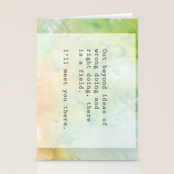 Meeting - rumi quote watercolor abstract art Stationery Card Gallery Image 1