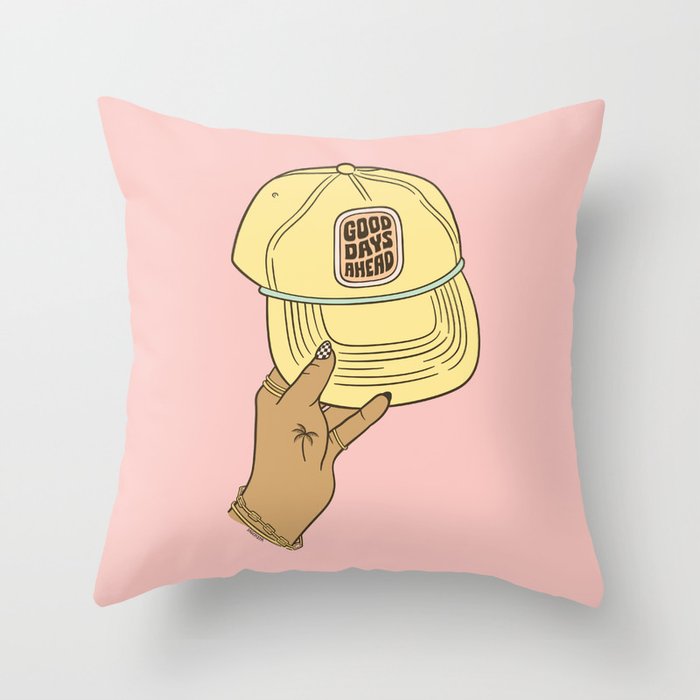 GOOD DAYS AHEAD Throw Pillow Gallery Image 6