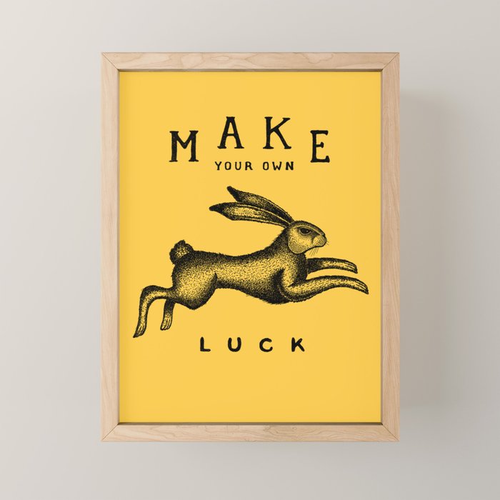 MAKE YOUR OWN LUCK Mini Art Print Gallery Image 1