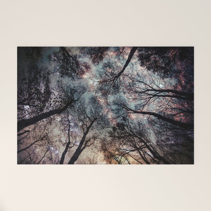 Starry Sky in the Forest Welcome Mat Gallery Image 1