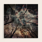 Starry Sky in the Forest Wood Wall Art Gallery Image 1