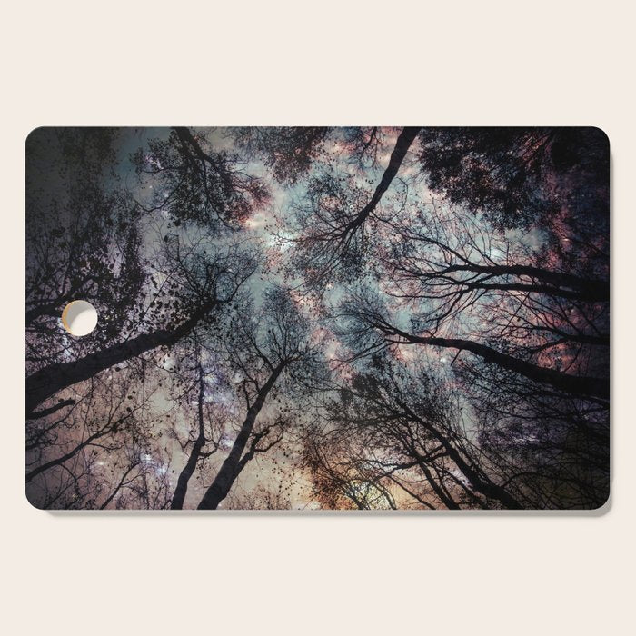 Starry Sky in the Forest Cutting Board Gallery Image 1