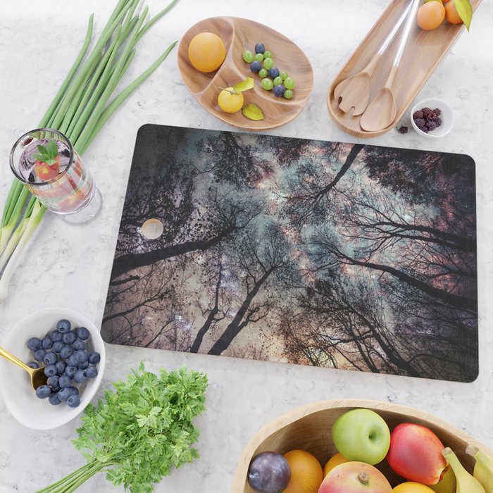Starry Sky in the Forest Cutting Board Gallery Image 2
