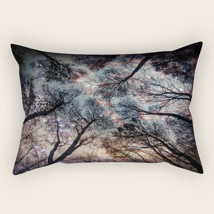Starry Sky in the Forest Rectangular Pillow Gallery Image 2