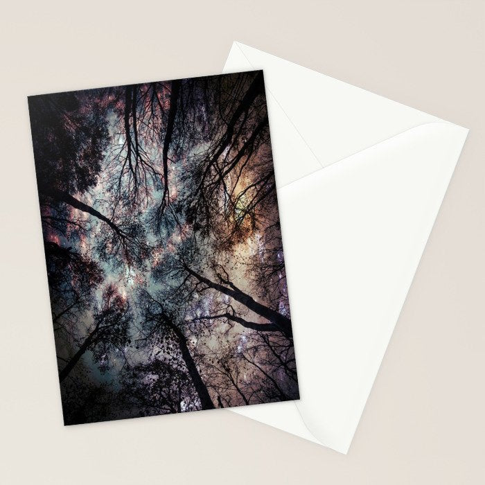 Starry Sky in the Forest Stationery Card Gallery Image 2