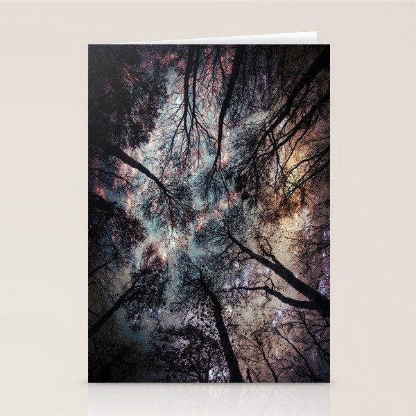 Starry Sky in the Forest Stationery Card Gallery Image 2