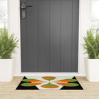 Mid-Century Modern Art 1.4 - Green & Orange Flower Welcome Mat Gallery Image 3