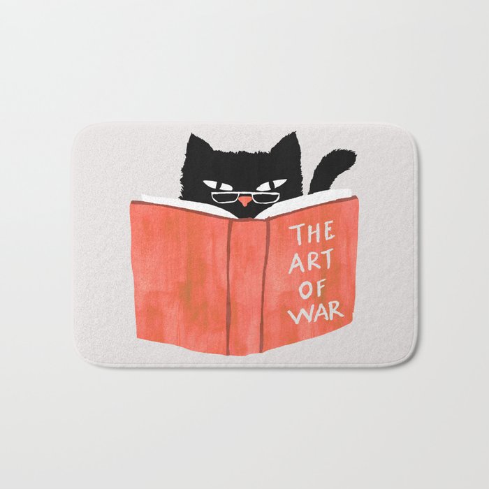 Cat reading book Bath Mat Gallery Image 1