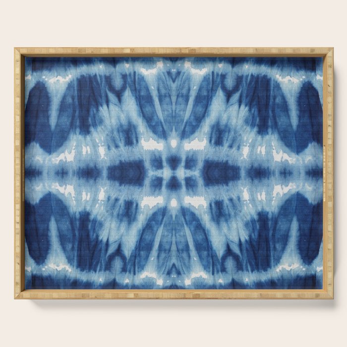 Tie Dye Blues Twos Serving Tray Gallery Image 1