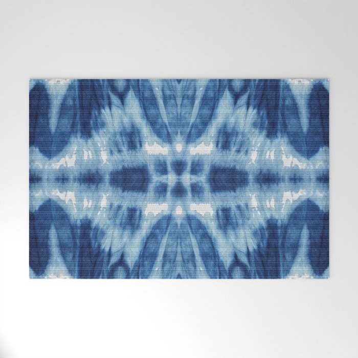 Tie Dye Blues Twos Welcome Mat Gallery Image 1