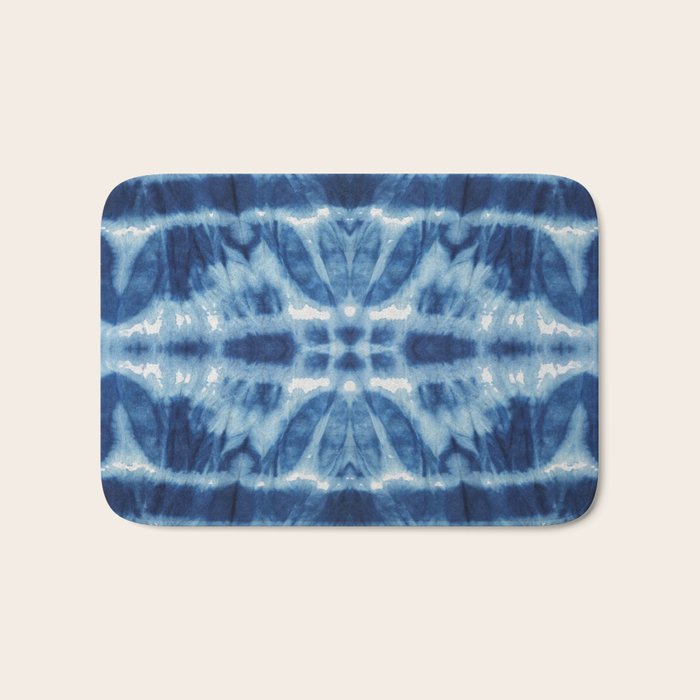 Tie Dye Blues Twos Bath Mat Gallery Image 1