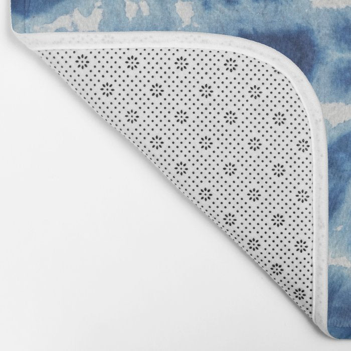 Tie Dye Blues Twos Bath Mat Gallery Image 2