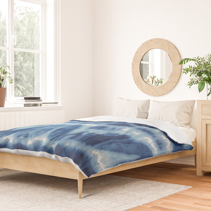 Tie Dye Blues Twos Duvet Cover Gallery Image 2