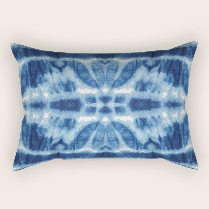 Tie Dye Blues Twos Rectangular Pillow Gallery Image 2
