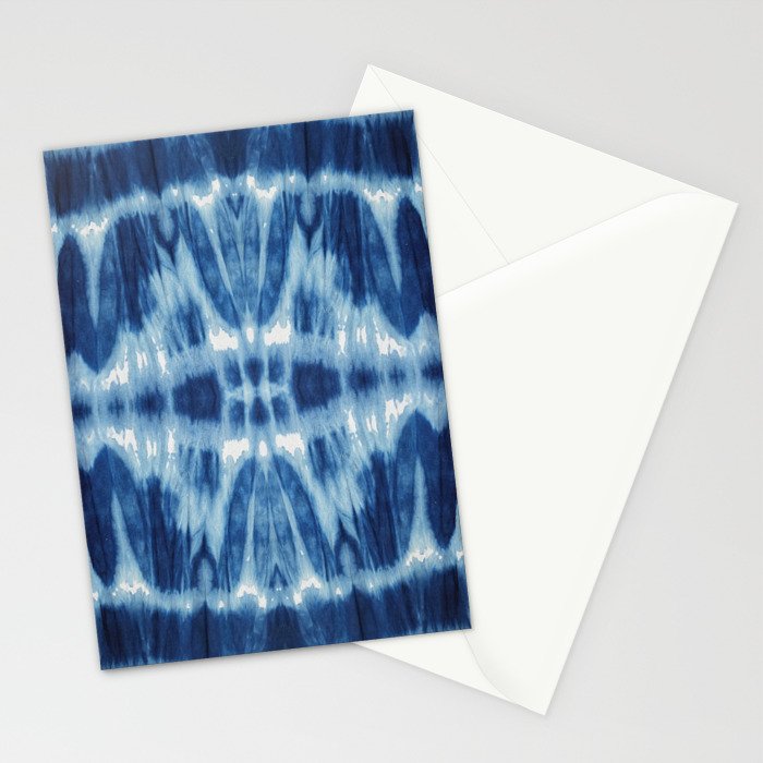 Tie Dye Blues Twos Stationery Card Gallery Image 2