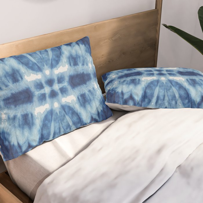 Tie Dye Blues Twos Pillow Sham Gallery Image 2