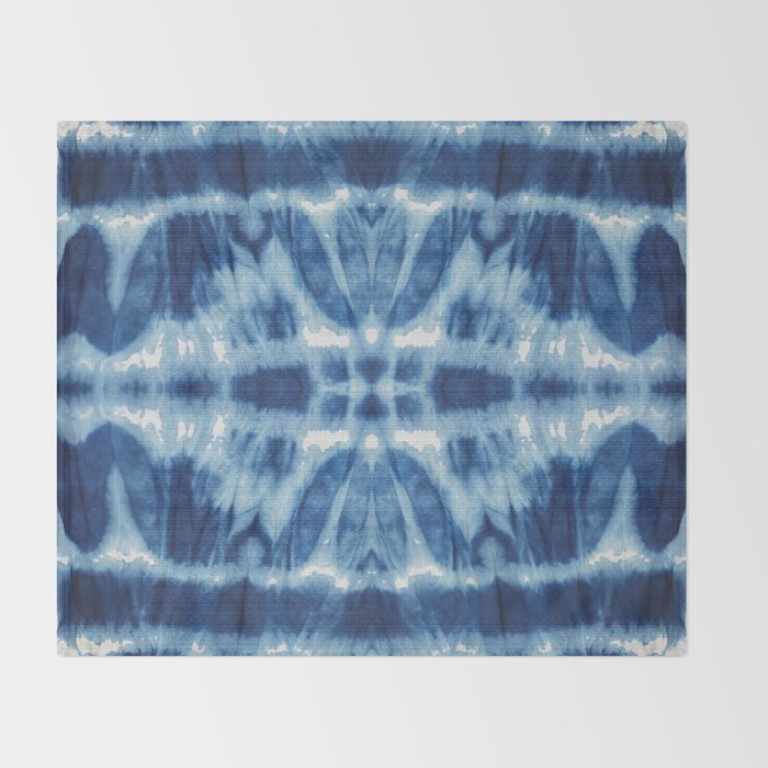 Tie Dye Blues Twos Throw Blanket Gallery Image 2