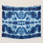 Tie Dye Blues Twos Wall Tapestry Gallery Image 4