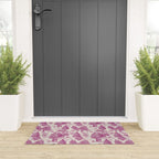 Magenta Bigfoot / Sasquatch Toile de Jouy Welcome Mat Gallery Image 3