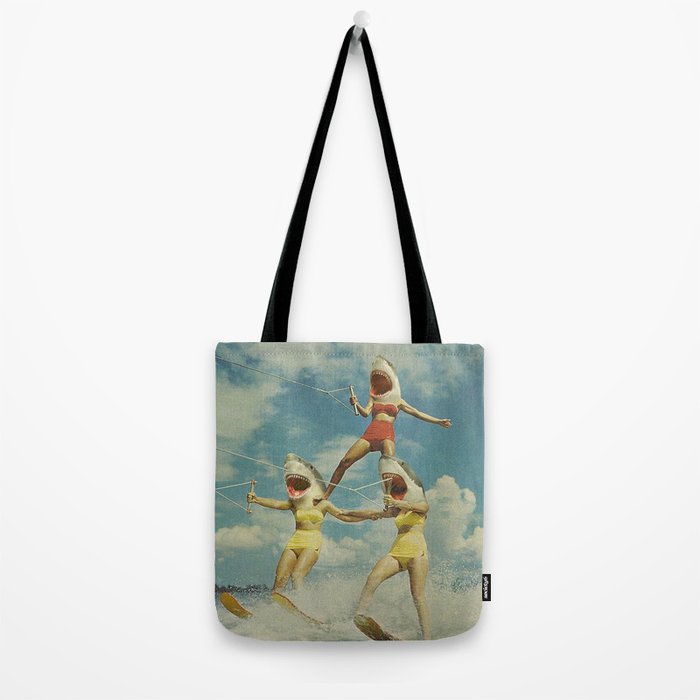 On Evil Beach - Shark Attack Tote Bag Gallery Image 2