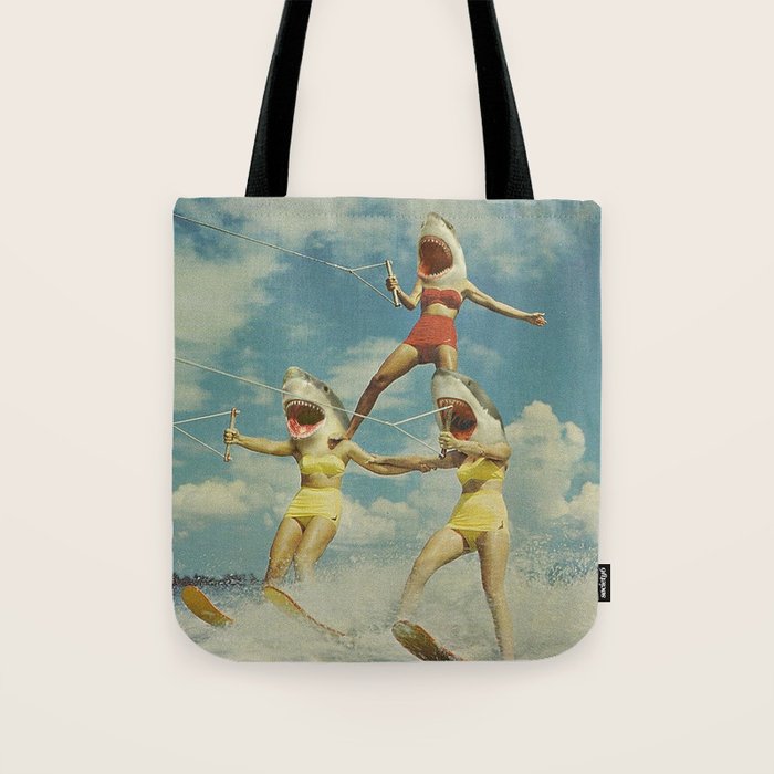 On Evil Beach - Shark Attack Tote Bag Gallery Image 1