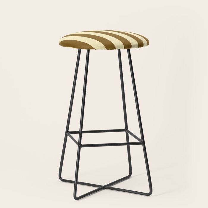 Burnt Sugar Coconut Striped Elegance Stool Gallery Image 1