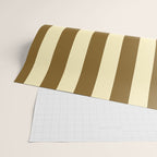 Burnt Sugar Coconut Striped Elegance Wrapping Paper Gallery Image 2