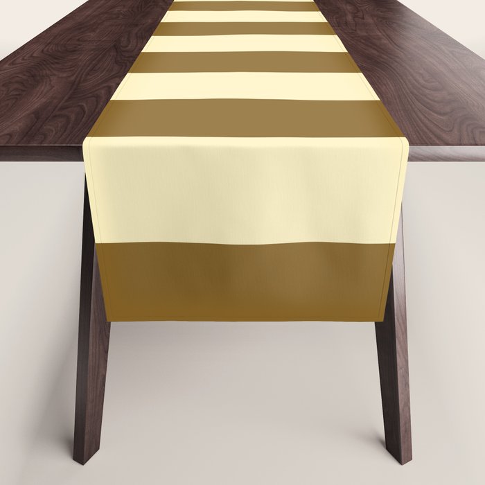 Burnt Sugar Coconut Striped Elegance Table Runner Gallery Image 1