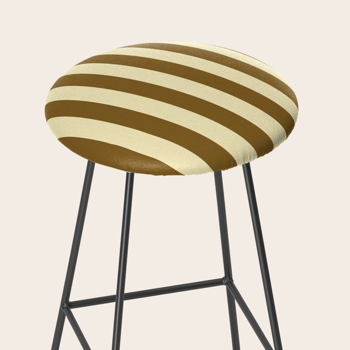 Burnt Sugar Coconut Striped Elegance Stool Gallery Image 2