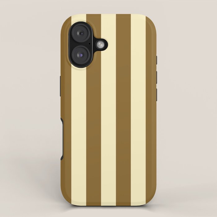 Burnt Sugar Coconut Striped Elegance iPhone Case Gallery Image 1