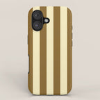 Burnt Sugar Coconut Striped Elegance iPhone Case Gallery Image 1