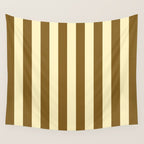 Burnt Sugar Coconut Striped Elegance Wall Tapestry Gallery Image 4