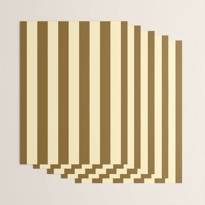 Burnt Sugar Coconut Striped Elegance Wrapping Paper Gallery Image 3