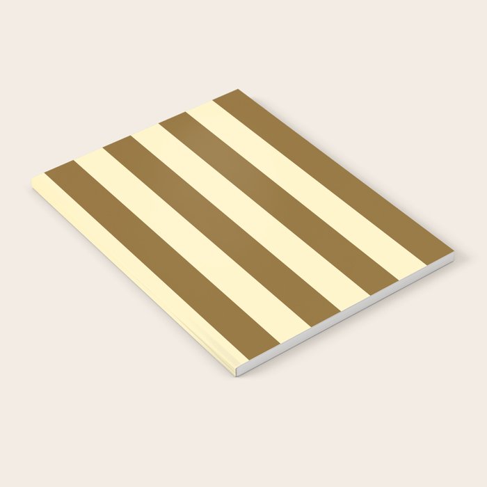Burnt Sugar Coconut Striped Elegance Notebook Gallery Image 1