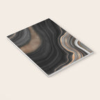 Elegant black marble with gold and copper veins Notebook Gallery Image 3