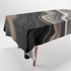 Elegant black marble with gold and copper veins Tablecloth Gallery Image 1