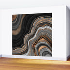 Elegant black marble with gold and copper veins Wall Mural Gallery Image 2